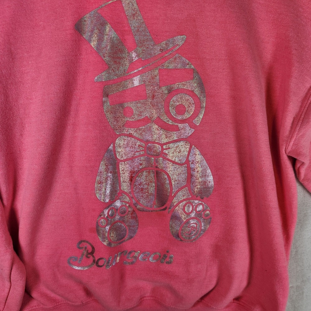 Bourgeois Teddy Bear Graphic Sweatshirt Pink‎ Women's Size M Casual Top - Picture 3 of 7